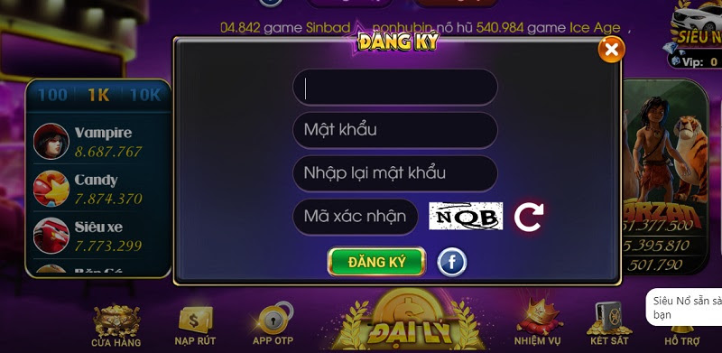 Cách đăng ký tài khoản tại cổng game nổ hũ Sieuno Club