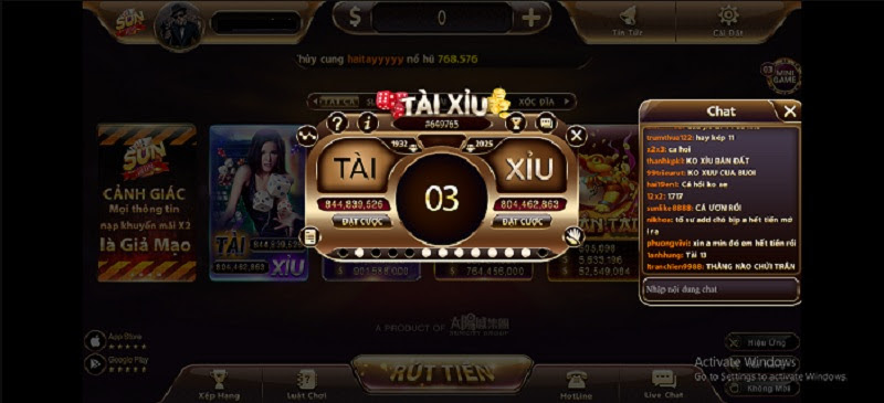 Sản phẩm slot game tại cổng game Sunvn Vip