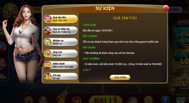 Vô vàn các chương trình khuyến mãi cực khủng tại cổng game Lộc Club 