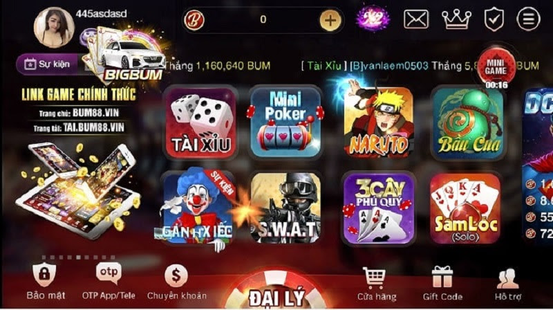 Giao diện hoàn hảo của cổng game bài đổi thưởng Bum88 Club