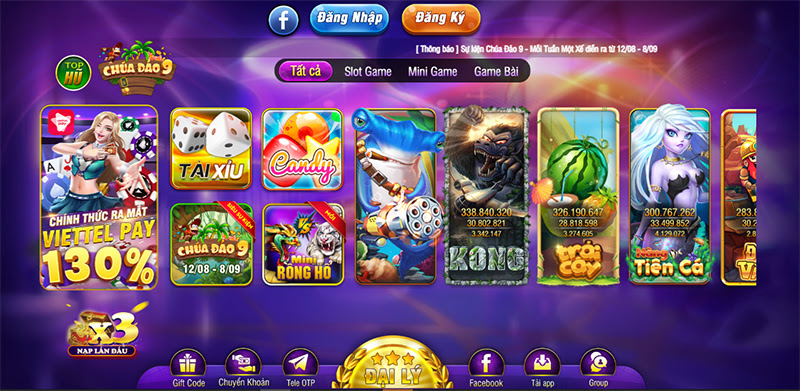 Đồ họa sinh động và giao diện đa sắc màu tại cổng game BayVip