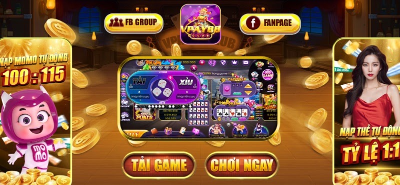 Giao diện cuốn hút của cổng game Vpay88