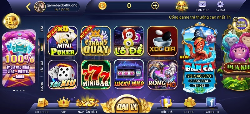 Minigame tại cổng game Thanquay247