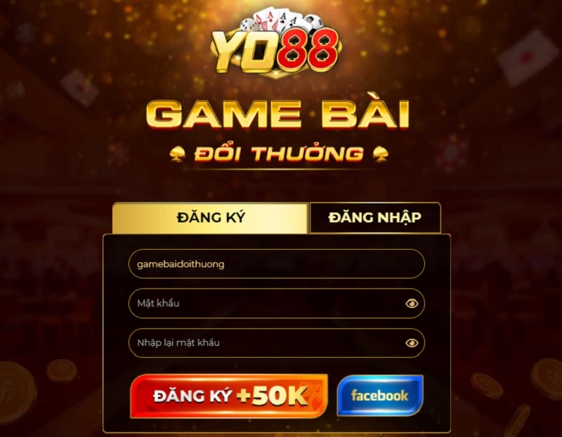 Đăng ký tài khoản tại cổng game Yo88