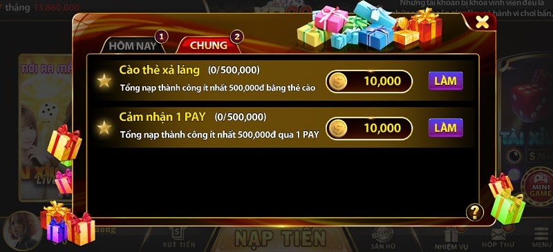 Hoàn thành nhiệm vụ nhận xu xả láng tại cổng game Yo88