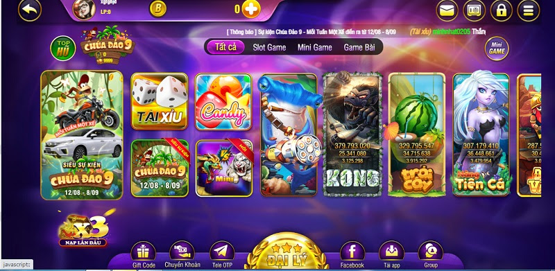 Game chơi vô cùng hấp dẫn tại Fanvip Club