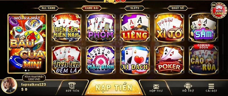 Game bài phong phú tại cổng game Y88