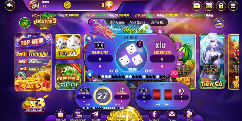 Thể loại game tài xỉu tại cổng game đánh bài Fanvip Club