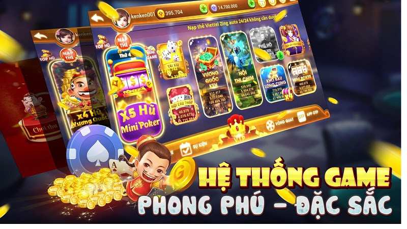 Hệ thống game tại cổng game bài đổi thưởng uy tín Mon Club