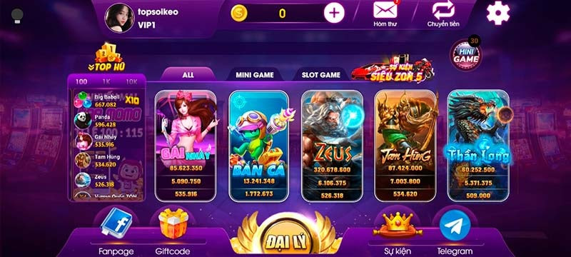 Các tựa game nổi bật tại cổng game đánh bài Zonvip