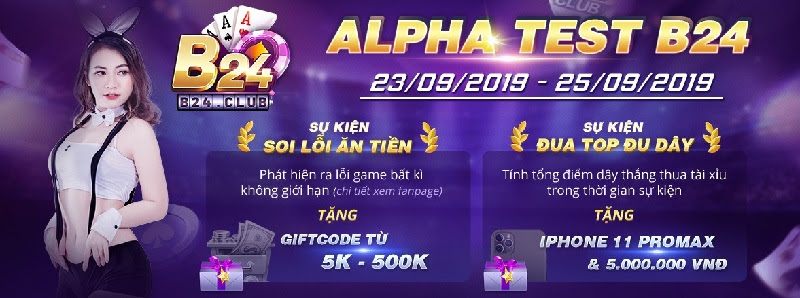 Khuyến mãi tại cổng game bài đổi thưởng uy tín B24