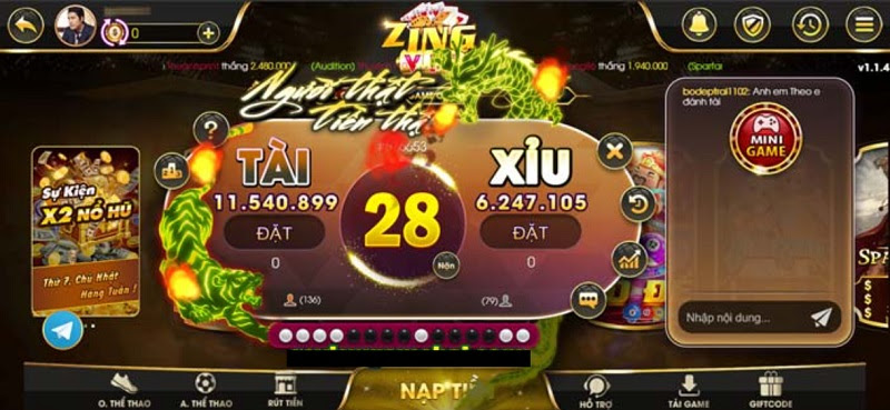 Đổi thưởng cực hay tại cổng game Zingvip Club