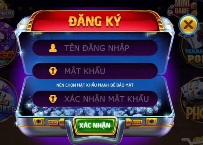 Đăng ký tài khoản tại cổng game Roy Vip