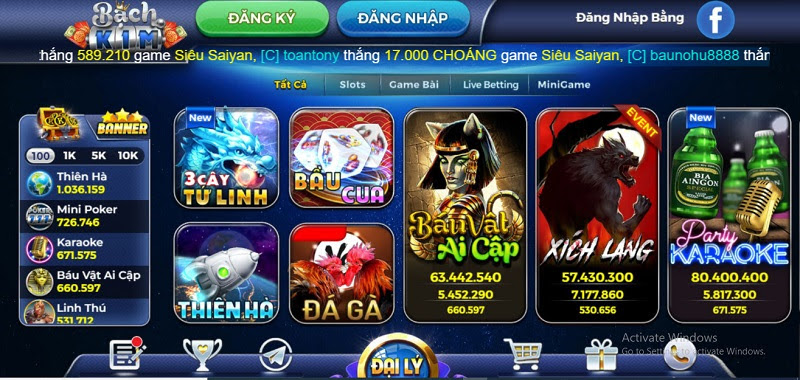 Giao diện của cổng game cực thu hút với phong cách hiện đại