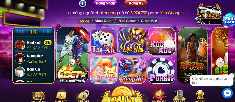 Giao diện cổng game Nohu888 vô cùng sang chảnh