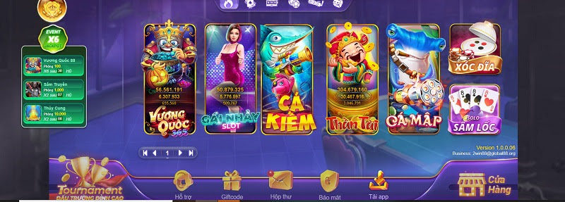  Đa dạng trò chơi tại cổng game bài 88Vin