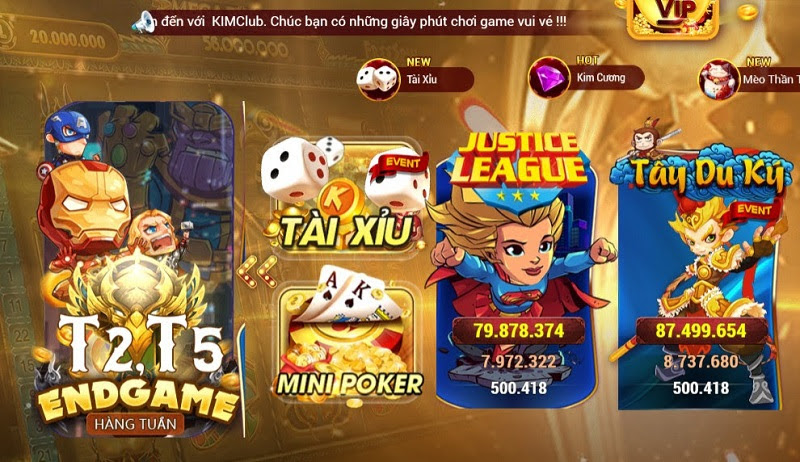 Kimvip sở hữu kho game đa dạng, phong phú