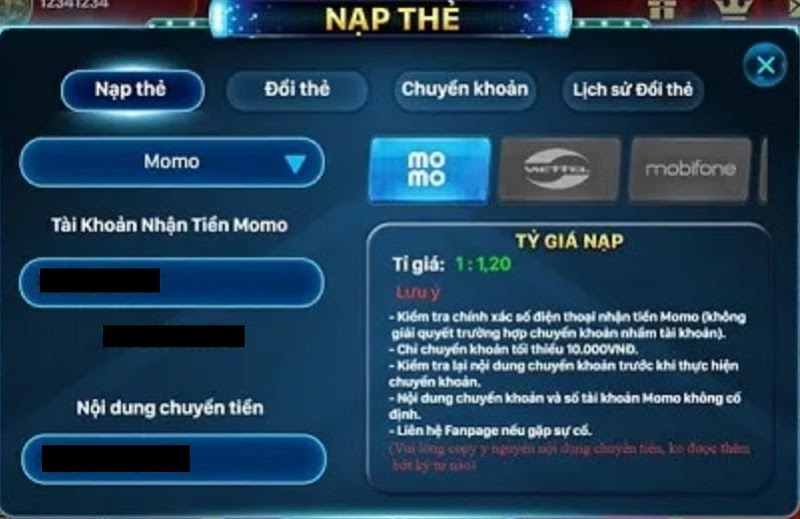 Nạp tiền tại cổng game cổng game Giauto Club