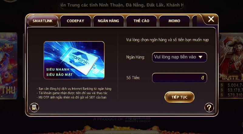 Macau Club hỗ trợ nạp tiền nhanh chóng, đơn giản