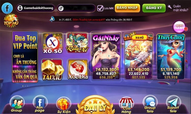 Giao diện nhiều màu sắc tại cổng game E168