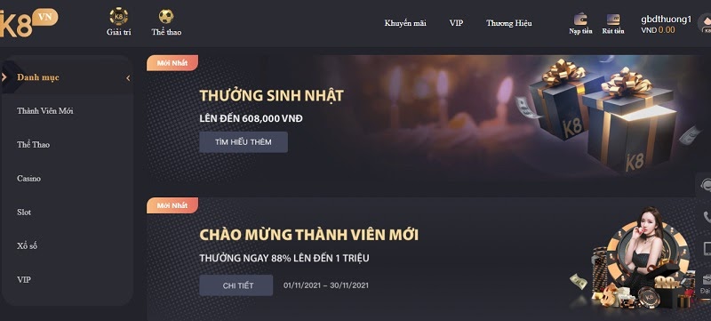 Vô vàn chương trình khuyến mãi tại sân chơi bắn cá K8