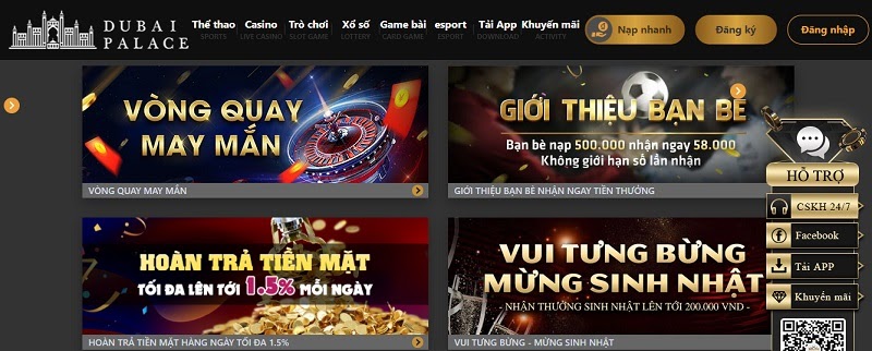 Hàng loạt khuyến mãi hấp dẫn tại game bắn cá Dubai Palace