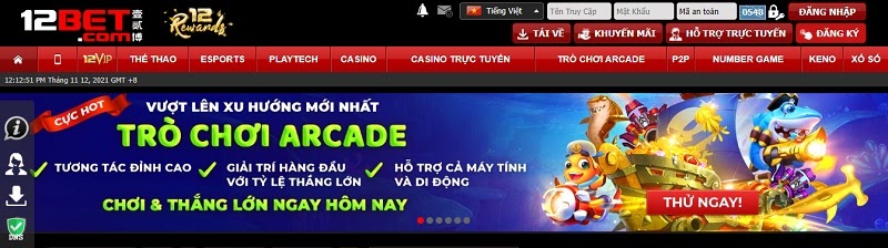 Bắn cá 12Bet - Sân chơi giải trí hiện đại nhất trên thị trường