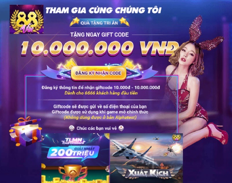 Sự kiện tri ân tặng Giftcode R88vin siêu hấp dẫn