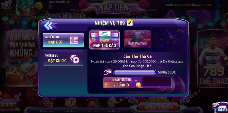 789 Club [Event] nạp thẻ cào