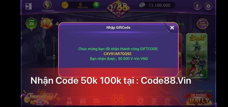 Chi tiết của sự kiện nhận code tân thủ