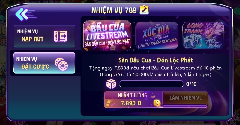 789 Club [Event] chơi game nhận thưởng