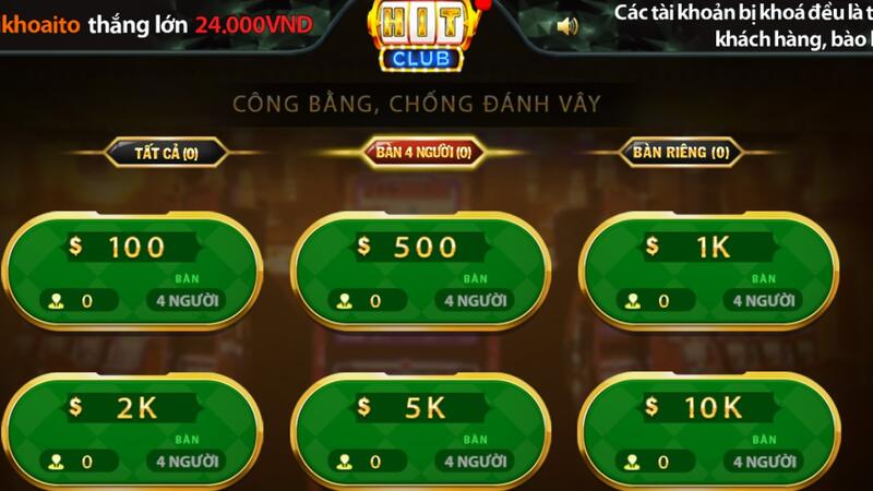 Game bài phỏm Hit Club với tỷ lệ ăn thưởng số 1 trong lòng cược thủ