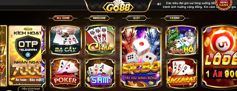 Game bài sâm Go88 trò chơi có sức hút mạnh nhất Việt Nam hiện nay