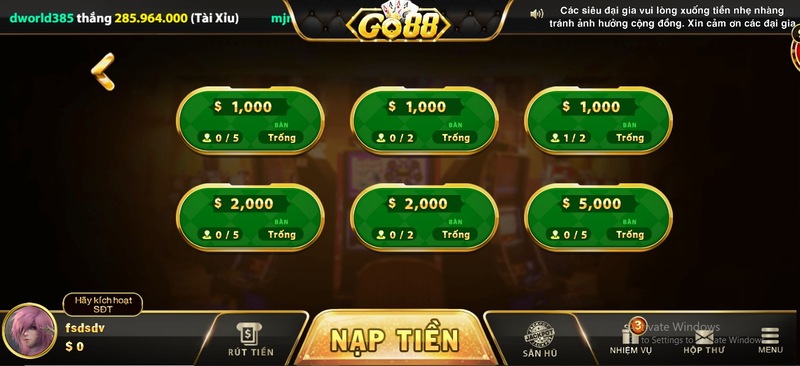 Game bài sâm Go88 trò chơi có sức hút mạnh nhất Việt Nam hiện nay