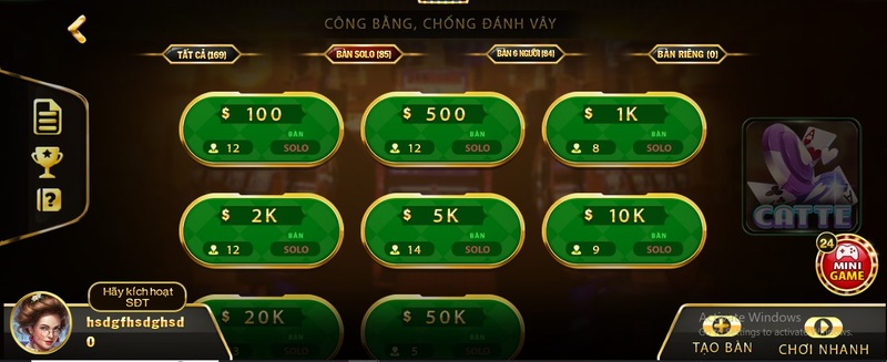 Game bài Catte Go88 trò chơi khiến tín đồ mê đỏ đen đứng ngồi không yên